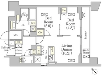メゾンカルム日本橋馬喰町の間取図