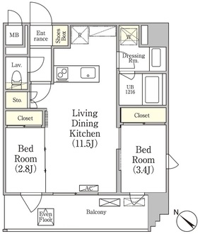 エル・セレーノ押上の間取図