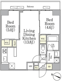 アジールコート三軒茶屋の間取図