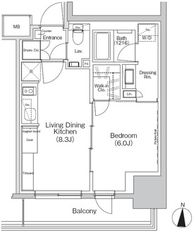 ザ・パークハビオ亀戸の間取図