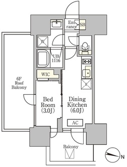 イプセ渋谷本町の間取図