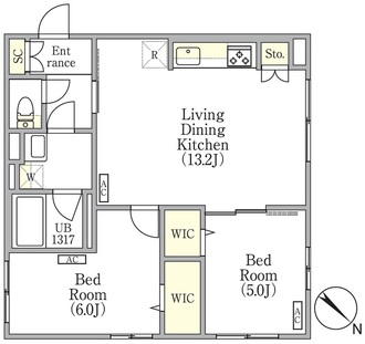 ツヴァイテ小竹向原の間取図