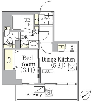 ジオエント池袋の間取図