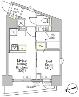 Ｌａ　Ｐｅｒｌａ　Ｔａｋａｎａｗａの間取図