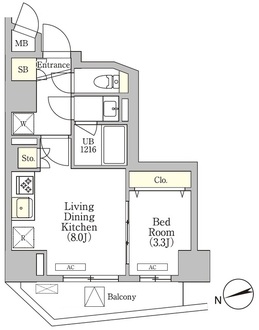Ｌａ　Ｐｅｒｌａ　Ｔａｋａｎａｗａの間取図