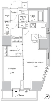 ザ・パークハビオ市ヶ谷イーストの間取図