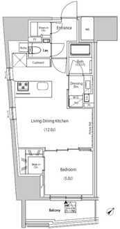 ザ・パークハビオ市ヶ谷ウエストの間取図