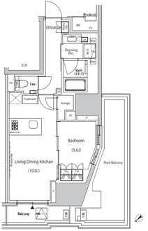ザ・パークハビオ市ヶ谷ウエストの間取図