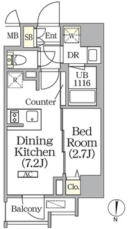 ボアビスタ上野御徒町の間取図