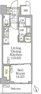 フロントプレイス飯田橋レジデンスの間取図