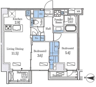 アクアレジデンス錦糸町の間取図