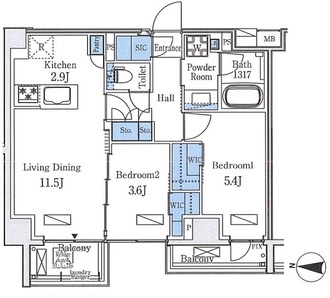 アクアレジデンス錦糸町の間取図