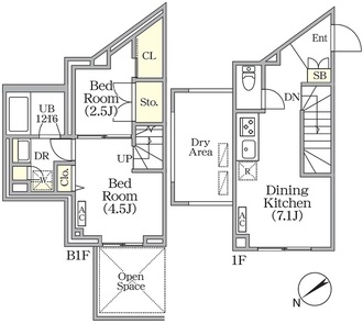 ユーレジデンス目黒東山の間取図