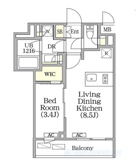 ユーレジデンス目黒東山の間取図