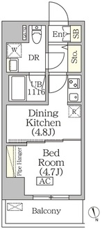 ＢＲＩＣＫ　ＲＥＳＩＤＥＮＣＥ　築地明石町の間取図