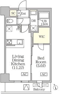 ＢＲＩＣＫ　ＲＥＳＩＤＥＮＣＥ　築地明石町の間取図
