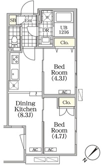ＢＲＩＣＫ　ＲＥＳＩＤＥＮＣＥ　目黒本町の間取図