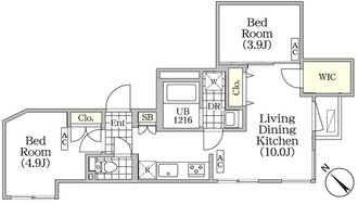 ＢＲＩＣＫ　ＲＥＳＩＤＥＮＣＥ　目黒本町の間取図
