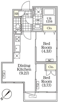 ＢＲＩＣＫ　ＲＥＳＩＤＥＮＣＥ　目黒本町の間取図