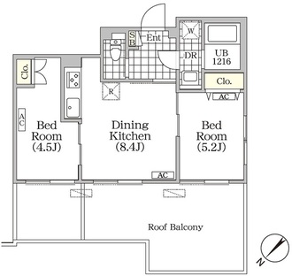 ＢＲＩＣＫ　ＲＥＳＩＤＥＮＣＥ　目黒本町の間取図