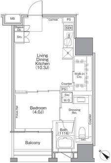 ザ・パークハビオＳＯＨＯ横浜関内の間取図