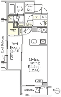 アジールコート方南町テラスの間取図