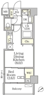 ＯＲＳＵＳ清澄白河リバーフロントの間取図