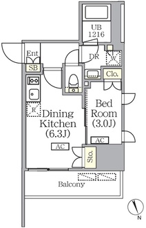 プライムガーデン銀座八丁堀の間取図