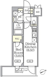 プライムガーデン銀座八丁堀の間取図