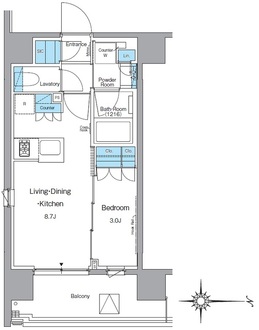 ルフォンプログレ蔵前ナチュールの間取図