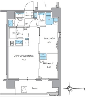 ルフォンプログレ蔵前ナチュールの間取図