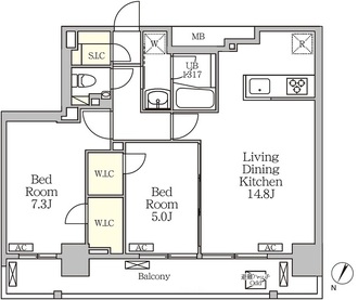 ジオエント白金台の間取図