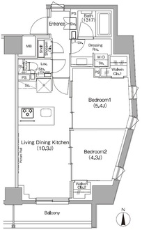 ザ・パークハビオ三軒茶屋の間取図