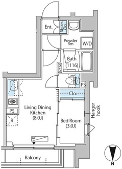 プライムブリス中野新橋の間取図