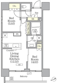 グランエール西日暮里の間取図