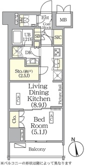 ザ・パークハビオ神楽坂レジデンスＳｏｕｔｈの間取図