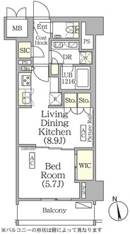 ザ・パークハビオ神楽坂レジデンスＳｏｕｔｈの間取図