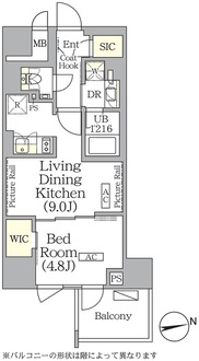 ザ・パークハビオ神楽坂レジデンスＳｏｕｔｈの間取図