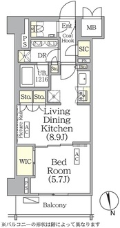 ザ・パークハビオ神楽坂レジデンスＳｏｕｔｈの間取図