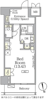 ザ・パークハビオ神楽坂レジデンスＳｏｕｔｈの間取図