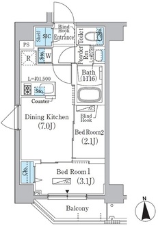 中井レジデンスの間取図