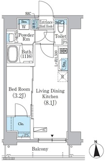 中井レジデンスの間取図