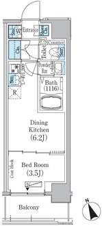 プライムブリス浅草蔵前の間取図