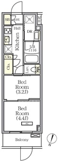 ＡＲＫＭＡＲＫ世田谷砧の間取図
