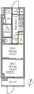 ＡＲＫＭＡＲＫ世田谷砧の間取図