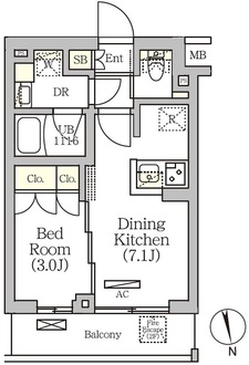 ＡＲＫＭＡＲＫ南品川の間取図