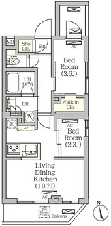 ＡＲＫＭＡＲＫ南品川の間取図