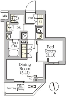 ＡＲＫＭＡＲＫ南品川の間取図