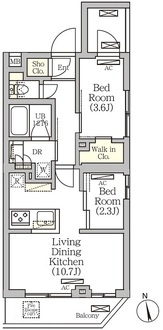 ＡＲＫＭＡＲＫ南品川の間取図