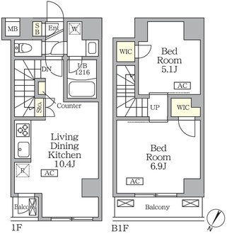 アジールコート三宿テラスの間取図